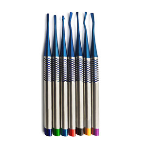 Juego de 7 Elevadores Dentales Profesionales de Acero Inoxidable PDL, Elevadores de Raíz, Proximadores, para Extracción, Cirugía de Implantes y Odontología - Product Image 1