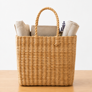 Sac à main tissé en jacinthe d'eau KOTTRAVAI, sac de plage naturel, écologique, pour les voyages quotidiens, en provenance du Tamil Nadu - Product Image 5