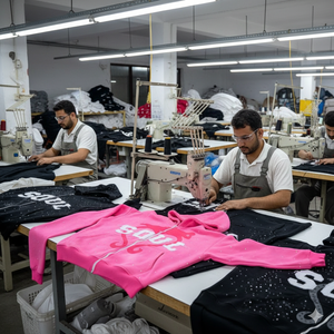 Sweat-shirts à capuche en molleton épais effet délavé avec strass et broderies appliquées personnalisées, fermeture éclair intégrée - Product Image 6