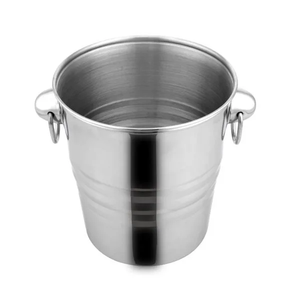Cubo de hielo de acero inoxidable, enfriador de champán y cerveza, cesta de enfriamiento para fiestas, cubos de hielo de acero - Product Image 3