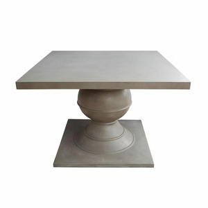 Table de salle à manger d'extérieur moderne en teck massif, résistante aux intempéries, design carré, ensemble de meubles de jardin pour 4 personnes - Product Image 1