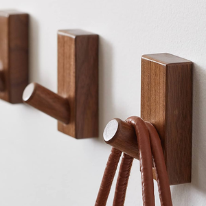 Premium Quality Wood Hook Hanger Perfect <b>Rails</b> Design Single Hook Wholesale Luxury Household Multifunctional Hook Hanger - Product Image 6
