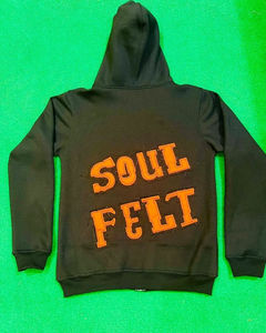 Custom Patch Hip Hop 100% Cotton Winter Oversized Loose <b>Black</b> Drawstring Pullover <b>Hoodies</b> for <b>Men</b> - Product Image 2