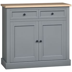Mobile Bar Caffè Scuro con 2 Cassetti e Doppia Anta, Credenza per Cucina, Soggiorno, Ingresso - Villa e Sala da Pranzo - Product Image 1