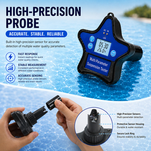 Testeur de qualité de l'eau de piscine intelligent WiFi Tuya, flottant, 9-en-1, numérique, pH-mètre, ORP, CL, chlore, EC, TDS, sel, moniteur de température - Product Image 5
