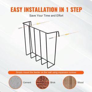 Comedero de Heno para Ganado de Gran Capacidad, 24 Galones, Comedero de Heno para Cabras de Acero Resistente, Soporte de Heno para Caballos Montado en la Pared de 27 Pulgadas de Largo - Product Image 6