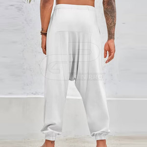 Pantalon Harem pour homme, coupe ample, jambes larges, confortable, tissu respirant, parfait pour le streetwear, les voyages et les tenues décontractées - Product Image 3