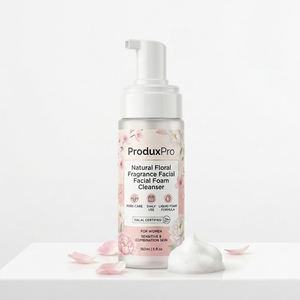 ProduxPro OEM Espuma Limpiadora Facial con Fragancia Floral Natural, Cuidado de Poros, Uso Diario, Líquido Halal para Mujeres con Piel Sensible/Combinada ml - Product Image 1