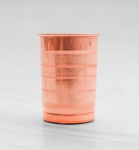 Copper Glass Exporter Ayurvedic Drinking Water Cup Bulk Metal <b>Drinkware</b> Supplier - Product Image 1