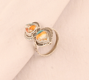 Wholesale Natural Oyster Copper <b>Ring</b> 925 Sterling <b>Silver</b> Vintage <b>Statement</b> <b>Rings</b> Spiny Oyster Turquoise Jewelry for Women - Product Image 3