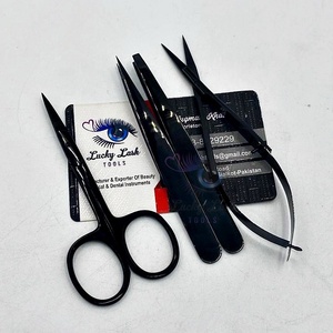 Pince à sourcils Plasma noir de bonne qualité ciseaux à ressort et ciseaux à sourcils en acier inoxydable - Product Image 4