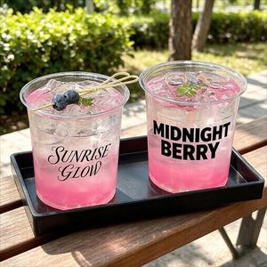 Vasos Desechables Transparentes de 18 oz (520 ml) con Logotipo Personalizado, Ecológicos, Resistentes, de PET de 98 mm, con Tapas para Café, Jugo, Vino, Whisky, Vodka - Product Image 2