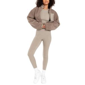 Women's Sherpa Fleece <b>Jacket</b> With All Size Available OEM Manufacturer <b>Lightweight</b> and Comfortable Sherpa <b>Jacket</b> for <b>Ladies</b> - Product Image 3