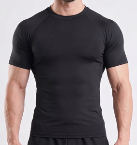 Yoga <b>Compression</b> T-<b>Shirt</b> Short Sleeve <b>Men</b> Gym Fitness Slim Fit Tee Workout Rash Guard <b>Men</b> Crew Neck Sportswear Base Layer Tee - Product Image 5