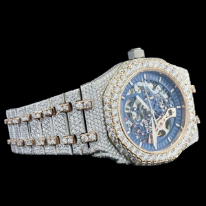 Reloj de Diseñador para Hombre, Estilo Hip Hop, Completamente Adornado con Diamantes de Moissanita y Cuarzo, Colección de Lujo de Marca - Product Image 3