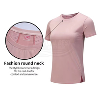 Camisetas Deportivas de Cintura Alta para Mujer, de Spandex/Nylon, Secado Rápido, Diseño con Aberturas Laterales, Transpirables, Ecológicas, Sólidas, Atléticas