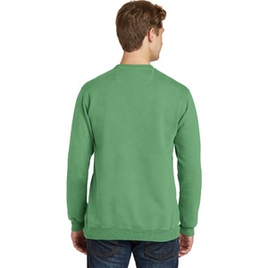 Venta al por mayor de sudadera de lana de algodón en blanco personalizado bordado hombres cuello redondo sudaderas con capucha y sudaderas Unisex liso hombres sudadera - Product Image 2