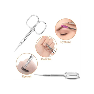 Ciseaux à cuticules en acier inoxydable de haute qualité, ciseaux à ongles courbés, ciseaux à ongles russes avec manche en plastique, logo personnalisé - Product Image 6