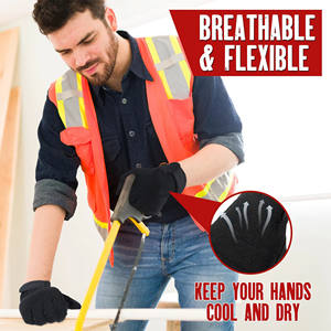 Gants de mécanicien personnalisés unisexes, antidérapants, compatibles écran tactile, respirants, pour réparation automobile, travaux industriels et construction - Product Image 6