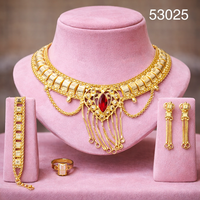 Ensemble collier et boucles d'oreilles en cuivre plaqué or 24 carats, style vintage d'inspiration italienne, expédié directement aux États-Unis, France, Espagne, Turquie, Comores