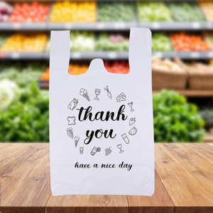 Grocery Use Biodegradable <b>Plastic</b> <b>Packaging</b> Bags HDPE Poly Custom Waterproof Durable Strong Drawstring Flexo Printed - Product Image 1
