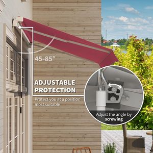 Tenda da Sole Pieghevole 10x8 Piedi per Terrazze e Protezione UV - Product Image 4
