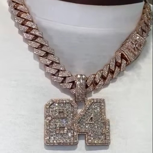 Pendentif Cœur 3D Hip Hop en Argent 925 Plaqué Or 18 carats avec Diamants Moissanite VVS Personnalisés, Bijoux Fins Ice Out pour Hommes et Femmes - Product Image 1