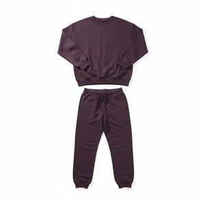 Conjunto Deportivo de Algodón para Hombre, Sudadera y Pantalones Deportivos, Diseño Liso, OEM, ODM, Logotipo Personalizado, Venta al Por Mayor - Product Image 4