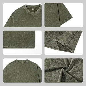 Envío Gratis al por Mayor Camiseta de Algodón 100% con Lavado Ácido, Lisa para Impresión POD, Oversize, Premium, Ecológica, Tejida, Cómoda y Elegante - Product Image 4