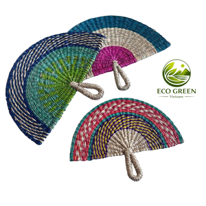 Tendencia de Verano 2026: Abanico de Mano Hecho a Mano con Hierba Marina, Tejido Natural, Ecológico, Ideal para la Playa, Decoración del Hogar, Uso en Resorts, Ligero - Product Image 1