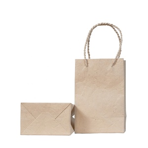 Sacs en papier Lokta faits à la main-Taille personnalisable écologique et couleur fabriqués à partir de fibre de papyrus Daphné NP de l'Himalaya indigène - Product Image 4