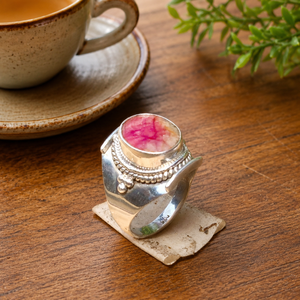 925 Sterling Silver Ruby <b>Ring</b> for Women Rose <b>Gold</b> & Yellow <b>Gold</b> Plated Handmade Statement <b>Cocktail</b> Gemstone <b>Ring</b> - Product Image 3