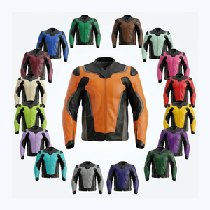 Ropa de Seguridad, Chaqueta de Motociclismo, Cuero PU, Armadura Protectora, Chaqueta de Carreras Transpirable, Chaqueta de Motocicleta para Hombre - Product Image 1