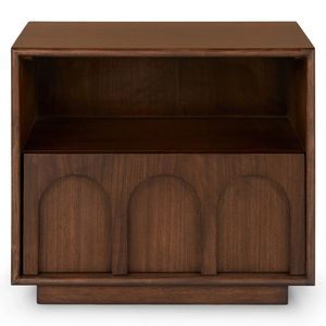 Contemporary Teak Wood Bedside Drawer Table - Product Image 3