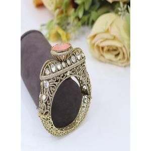 Charming <b>Antique</b> Look <b>Gold</b> Plated Moissanite Kundan <b>Bangles</b> Wear for Functions Two Pair Of <b>Bangle</b> Set for Women Girl - Product Image 2