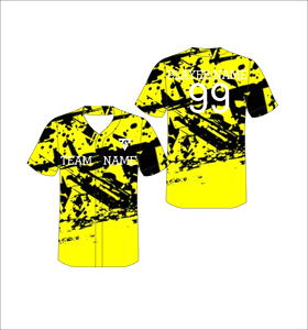 Camiseta de Béisbol Personalizada para Hombre, Manga Corta, Sublimada, Absorbente de Humedad, Poliéster, Impresión con Nombre del Equipo, Cuello en V, Corte Regular - Product Image 1