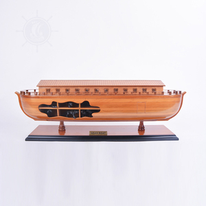 B400 - Maqueta de Barco Noé, Casco Abierto, Hecho a Mano, Pintado, Soporte de Exhibición Náutico de Madera, Decoración para el Hogar, Artículo de Regalo 61Lx13.5Wx20H - Product Image 1