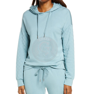 Sudadera con capucha teñida para mujer, de algodón grueso, estilo oversize, para ropa informal de moda urbana - Product Image 2