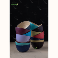 Bols jetables multi-usages en bambou classiques et écologiques, taille D12H6, pour les fêtes et le service de nourriture