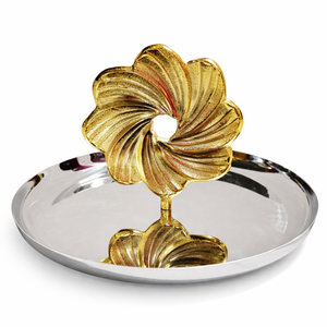 Bandeja Decorativa Moderna de Acero Inoxidable, Diseño Redondo, Estilo Minimalista, para Servir y Exhibir, Venta al por Mayor - Product Image 1