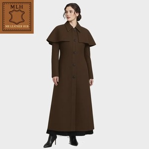 เสื้อคลุมขนสัตว์สไตล์วินเทจสำหรับฤดูใบไม้ร่วง-ฤดูหนาว - Product Image 2