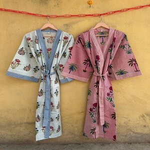 Vestido Largo Informal de Verano para Mujer, con Estampado Floral, Cuello en V, Manga Corta, Tejido 100% Algodón, Bordado a Máquina - Product Image 1
