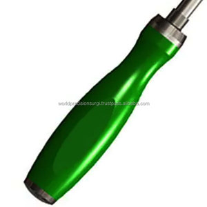 Maillet chirurgical manuel 8,5 pouces, tête en acier inoxydable avec embouts en nylon, manche en silicone 25 mm, vert, marteau orthopédique dentaire pour os - Product Image 3