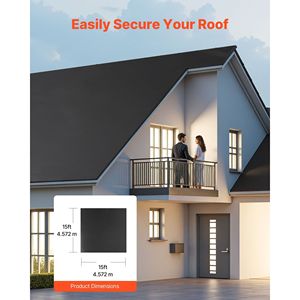 Rollo de Membrana Impermeable de Caucho EPDM de 15 x 15 pies y 45 mil, Larga Duración, Resistente a Temperaturas Extremas - Product Image 3