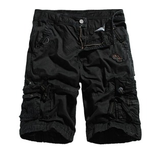 Men's Purple Cargo Shorts Mid Waist Plus Size Casual Bermuda with Pockets Zipper Fly Breathable 100% Polyester Woven - Product Image 2