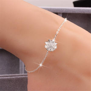 Nouveauté 2025, bracelet en argent avec fleur de marguerite, bracelet en argent sterling 925, bijoux pour femmes et filles - Product Image 2