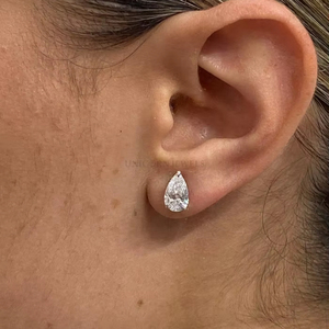 Boucles d'oreilles en diamant de laboratoire de qualité supérieure, certifiées IGI, or 10k 14k 18k, bijoux de mariage de luxe, or jaune, or rose, or blanc, choix pour femmes - Product Image 2