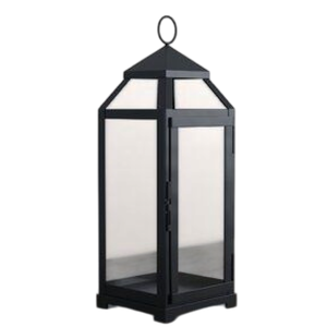 Lanterne décorative moderne en métal pour l'extérieur, style moderne, porte-bougie, support à bougie, finition noir mat, personnalisable - Product Image 1