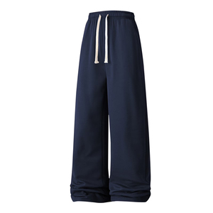 Navy Blue Color Eco Friendly Jogger Pant Breathable Heavyweight Mid Waist Casual Baggy <b>Wide</b> <b>Leg</b> <b>Men's</b> Joggers <b>Trouser</b> - Product Image 1