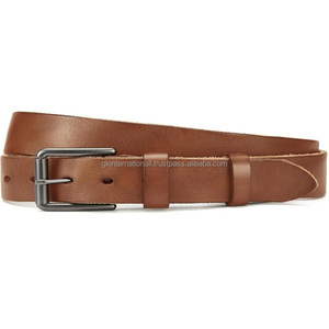 Arnés de cuero natural para hombre, cinturón informal de negocios hecho a mano con hebilla de metal - Product Image 4